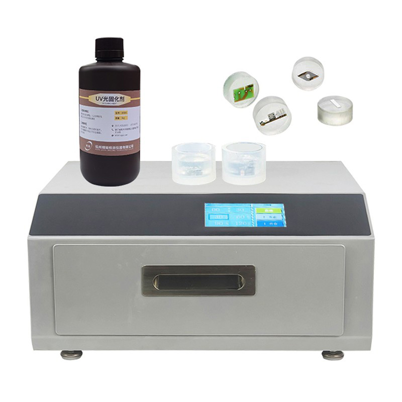 Máquina de montaje de curado por luz ultravioleta para muestras metalográficas